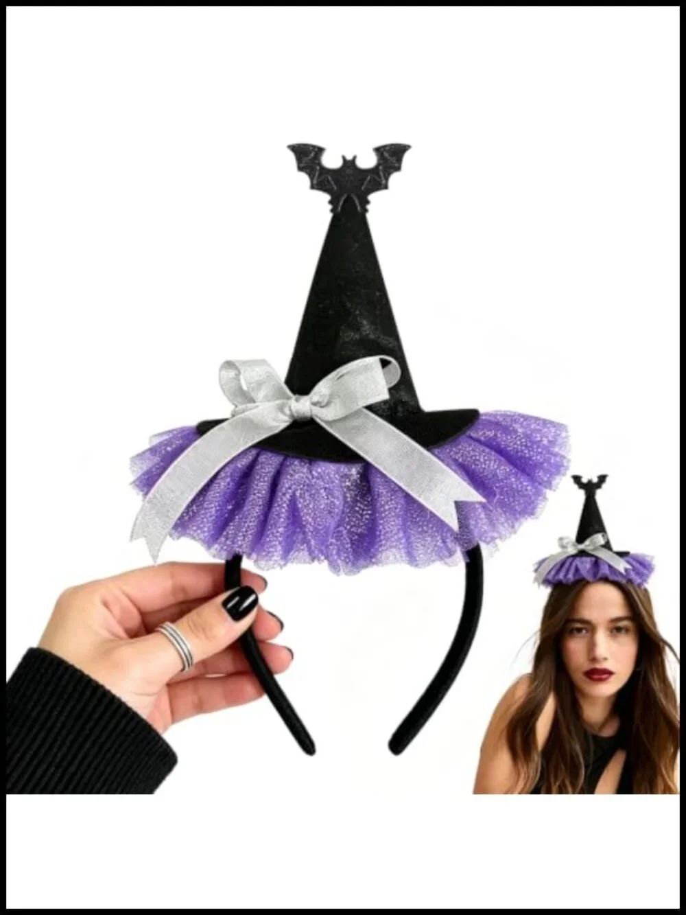 Mini Witch Hat Headband Set Halloween Costume Accessory Cosplay Party Favor